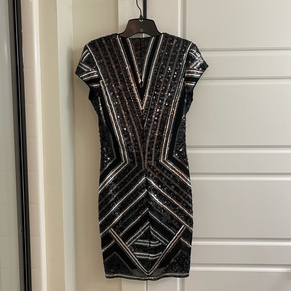 Express sequined deep V minidress - Picture 5 of 10